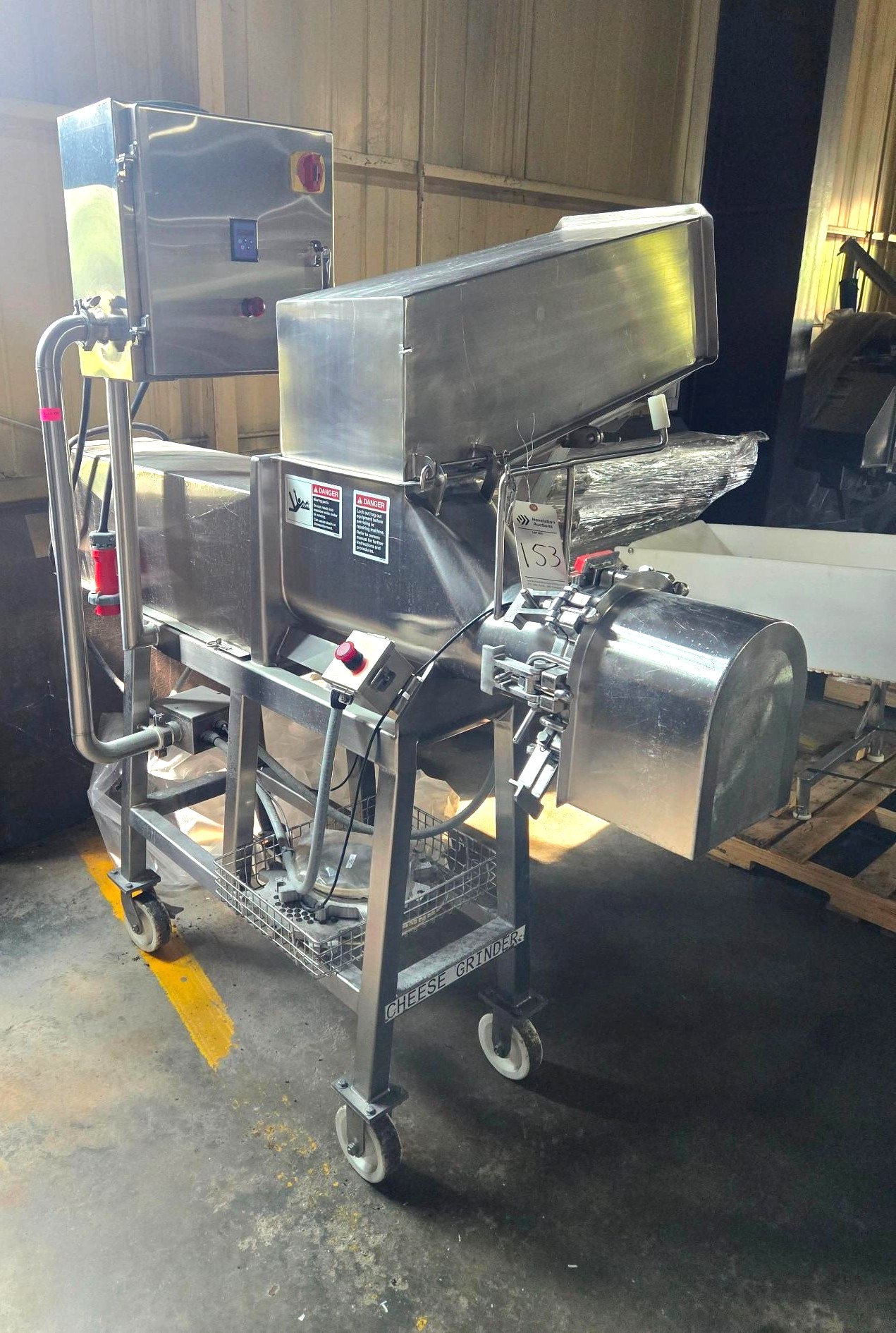Used Koss Model 8GS Stainless Steel Sanitary Cheese Grinder