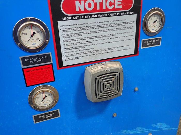 Used Thermco Gas Mixer / Analyzer Model 6105HeN20A1210OF500 Mfg 2014