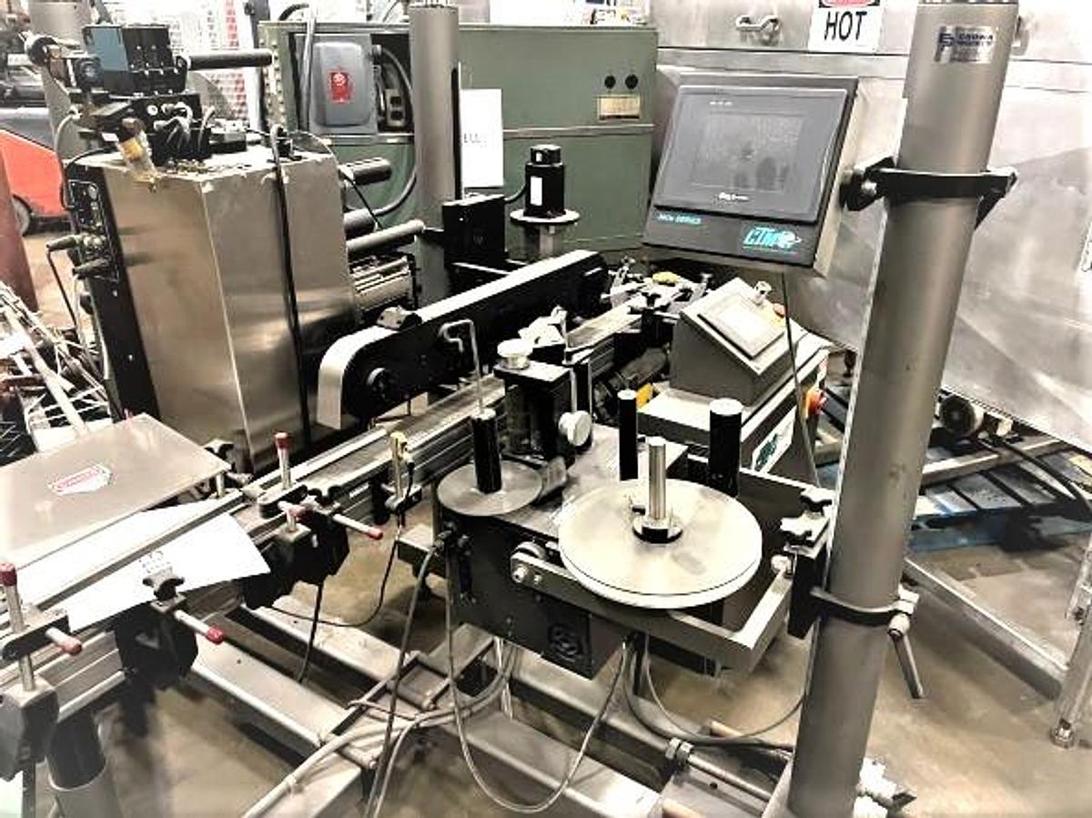 Used  Orics Model S-30 Dual Lane Automatic Cup/Tub/Bowl Filling Sealing Labeling System Complete 