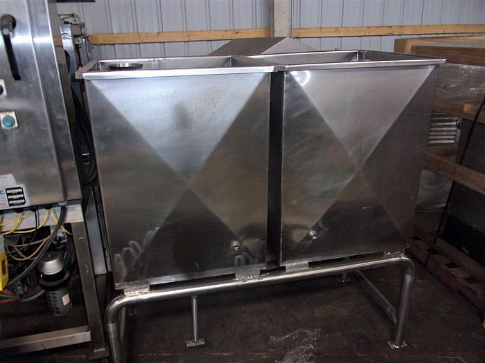 Used Twin 50 Gallon Stainless Steel Tanks on Common Stainless Steel Frame