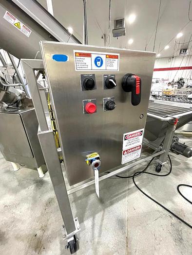 Used Mepaco Stainless Steel Sanitary 9 Inch Dia Incline Screw Conveyor