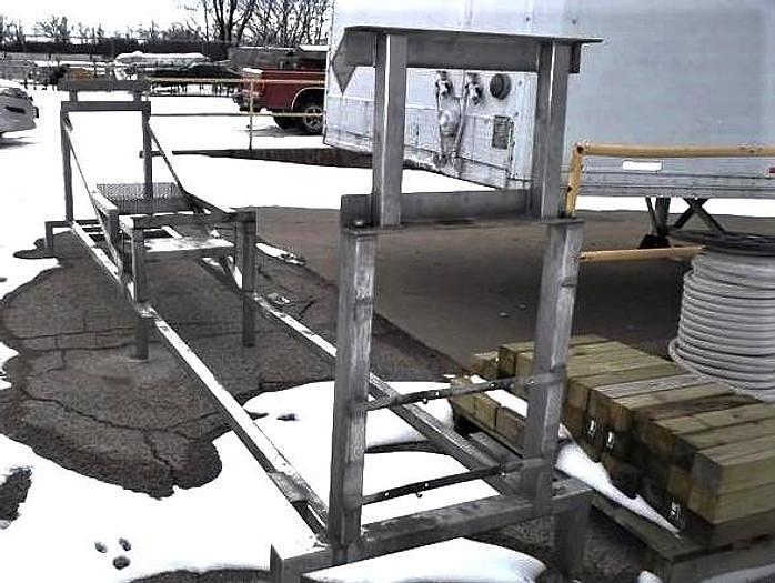 Used CSE Stainless Steel Sanitary Incline Screw Conveyor/Cooker 20 Inch Diameter X 14 Foot