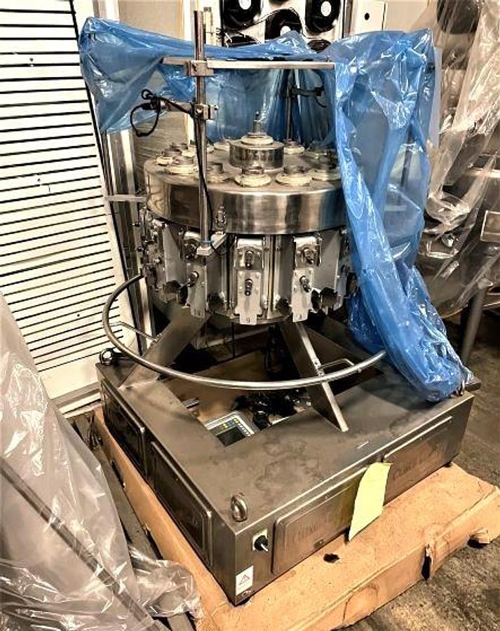 Used  Orics Model S-30 Dual Lane Automatic Cup/Tub/Bowl Filling Sealing Labeling System Complete 