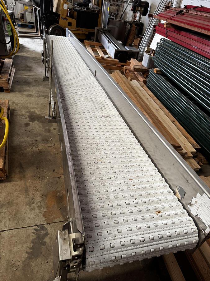 Used 24 Inches Wide X 264 Inches Long Stainless Steel Belt Conveyor