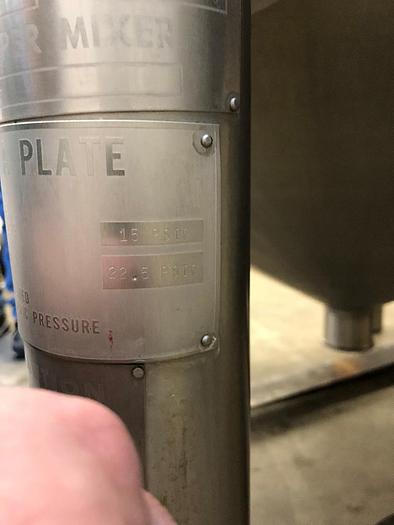 Used Cherry Burrell 400 Gallon Dual Motion Scrape Agitated Super Mixer Blending Tank