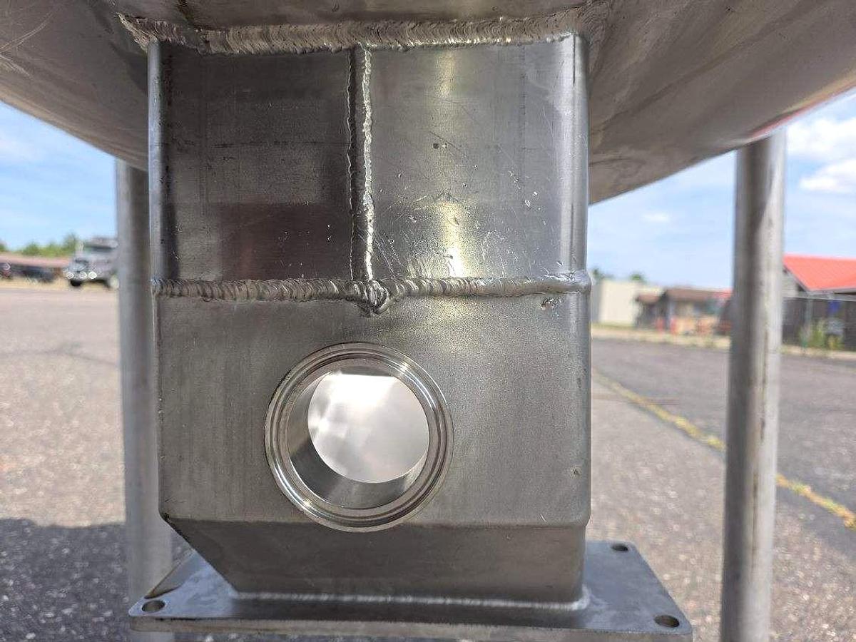 Used 100 Gallon Double Wall Stainless Steel Sanitary Scrape Surface Agitated Surge Tank