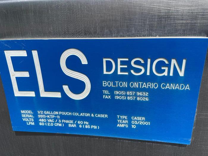 Used SBM / SAJB Inc Twin Head Inline Aspetic Bag Filler Stainless Steel Sanitary