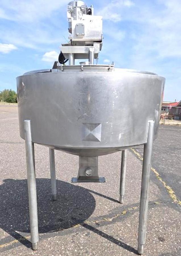 Used 100 Gallon Double Wall Stainless Steel Sanitary Scrape Surface Agitated Surge Tank