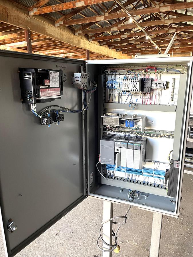 Used Stand Alone Hoffman Control Panel with Allen Bradley 550 Panelview