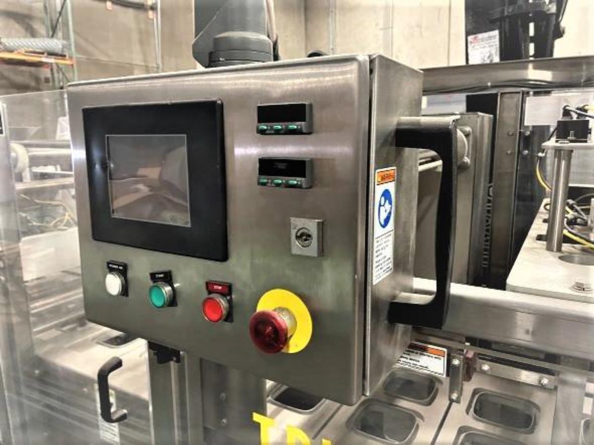Used  Orics Model S-30 Dual Lane Automatic Cup/Tub/Bowl Filling Sealing Labeling System Complete 