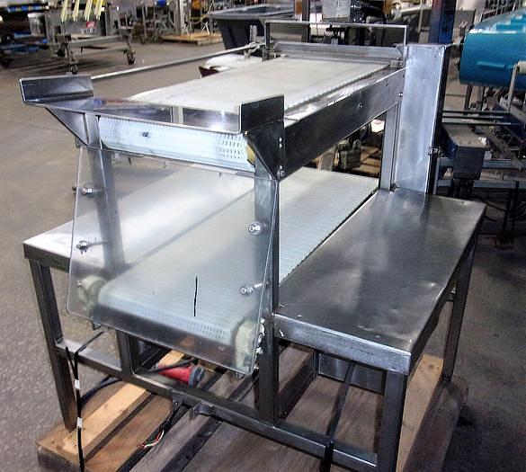 Used 15 Inch Dual Intralox Pack Off Conveyor Stainless Steel Sanitary