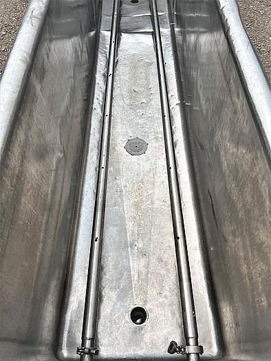 Used Stainless Steel 8 Foot COP Tank 213 Gallons with Tri Clover Pump