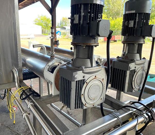 Used Chemetron Twin Tube Votator 6 X 72 Stainless Steel Sanitary