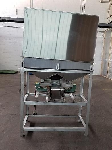Used FMC Dual Lane Hopper Feeder Stainless Steel With 3 FMC Feeders