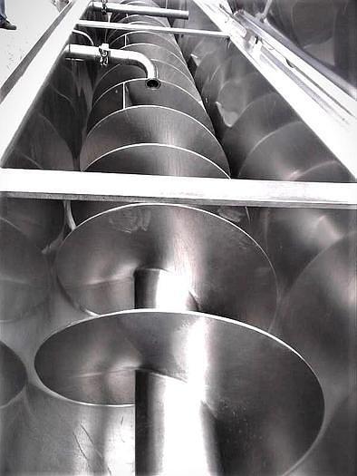 Used CSE Stainless Steel Sanitary Incline Screw Conveyor/Cooker 20 Inch Diameter X 14 Foot