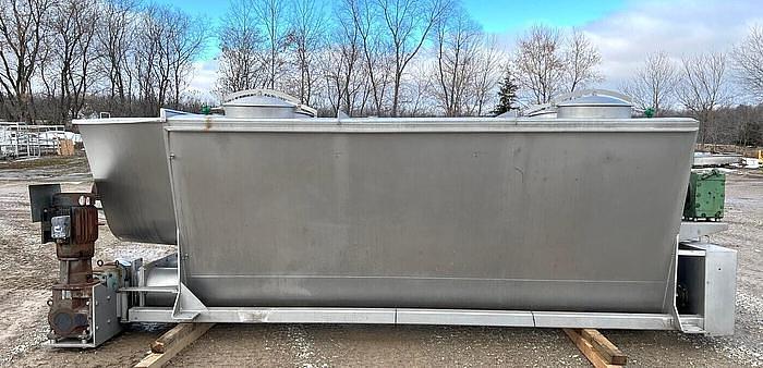 Used 330 cu ft/2500 Gallons Stainless Steel Sanitary Ribbon Blending Hoppers/Tanks