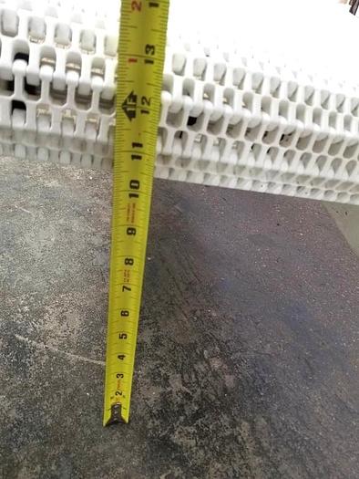 Used  Keenline 18 Inch 45 deg turn incline stainless steel sanitary intralox belt conveyor