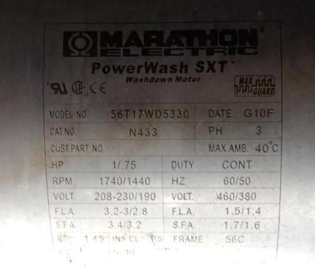 Used Dorner 14 Inch X 78 Inch Sanitary Blue Belt Conveyor