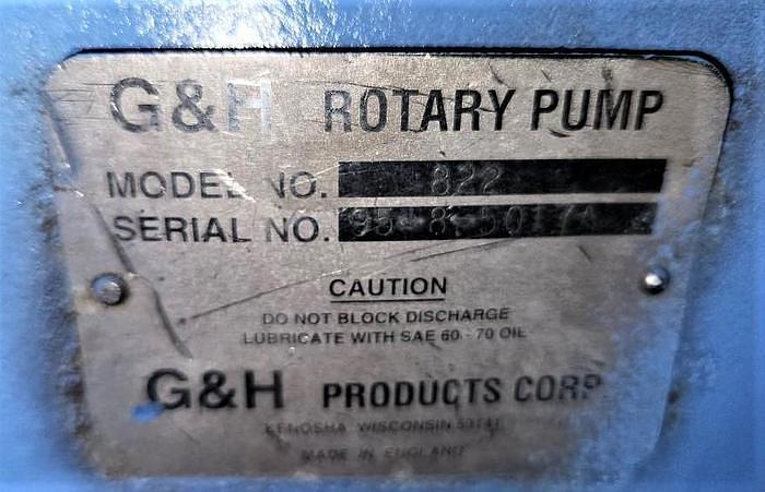 Refurbished 4 Inch (Alfa Laval) G&H Stainless Steel Sanitary Positive Displacement Pump