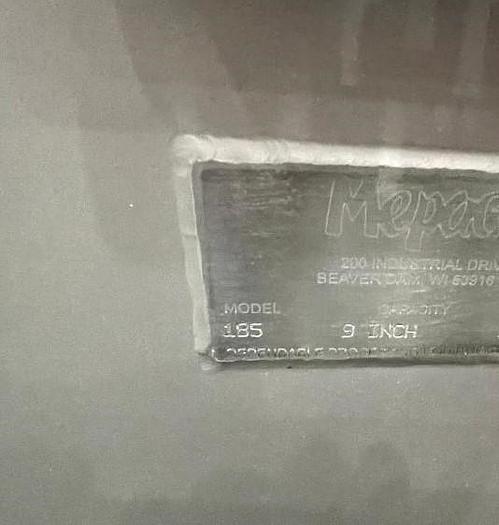 Used Mepaco Stainless Steel Sanitary 9 Inch Dia Incline Screw Conveyor