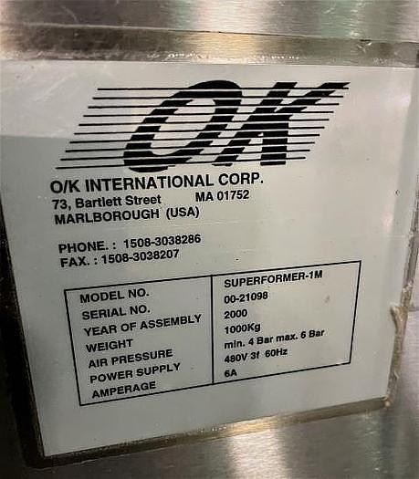 Used Used OK International Model SUPERFORMER 1 Case Erector/Taper Stainless Steel