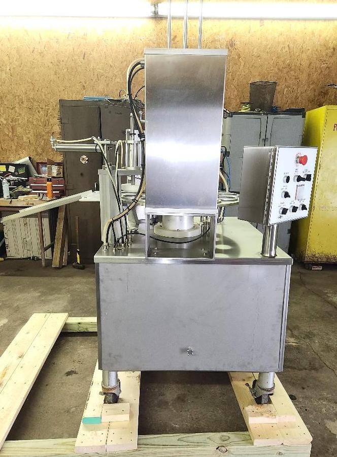 Used World Cup Filler Model 12-32 Rotary Cup Filler Lidder