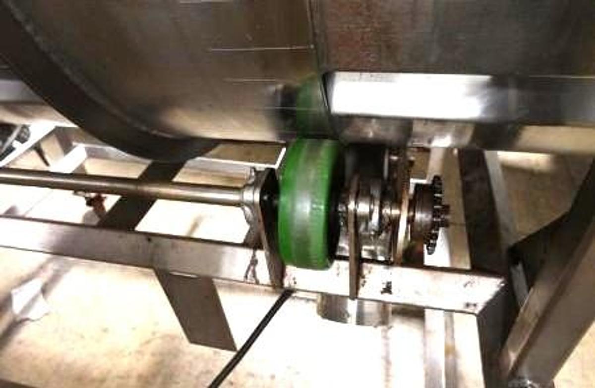 Used Stainless Steel Sanitary Rotary Seasoning Tumbler 30 Inches Dia X 84 Inches Long