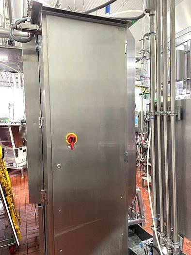 Used SBM / SAJB Inc Twin Head Inline Aspetic Bag Filler Stainless Steel Sanitary