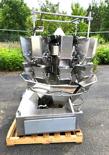 Used Ohlson Model HMW10 10 Head Rotary Scale Stainless Steel Sanitary