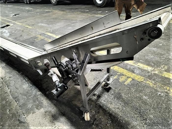 Used 10 Inch Wide X 201 Inches Long Incline Intralox Belt Conveyor Stainless Steel Sanitary