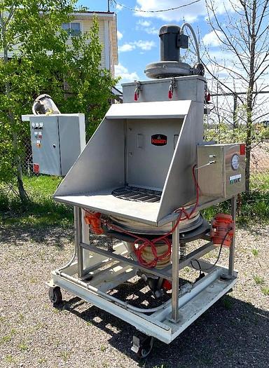 Used 2008 Kason Model KBDS30/316SS Stainless Steel Bag Break with 30" Screener and Screw Feeder