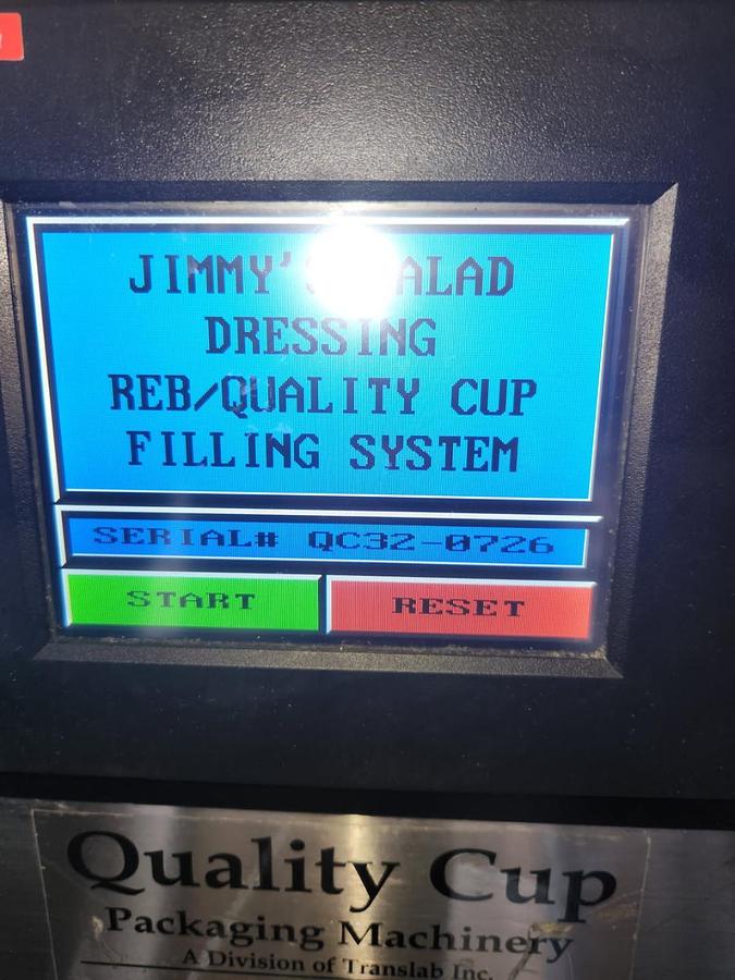 Used Quality Cup Model QC-32 12 Station Stainless Steel Sanitary Rotary Cup Filler