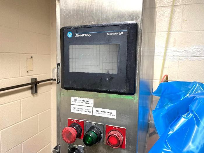 Used Modern Packaging Model SR-8DC 8 Head Rotary Cup Filler Sealer