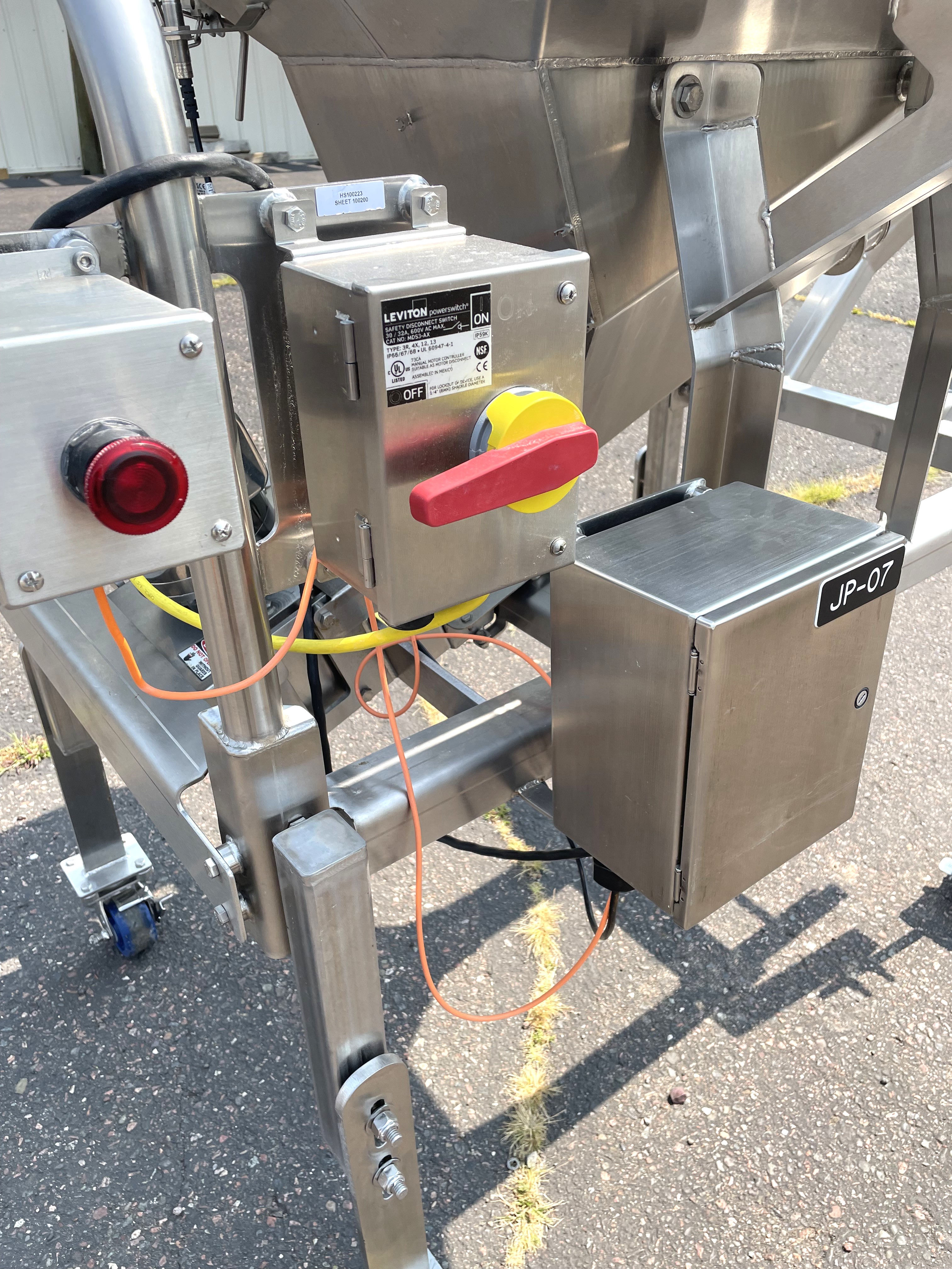 Used Loos Stainless Steel Sanitary 3 Inch Ingredient Feeder
