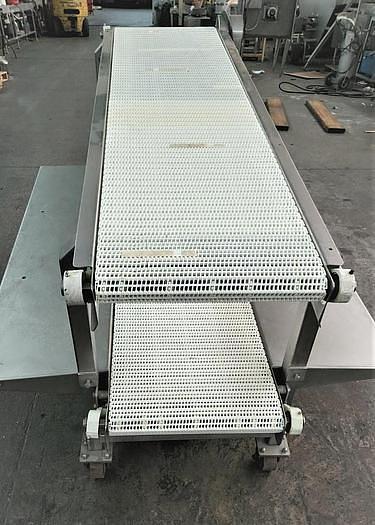 Used 18 Inch Intralox Dual Pack Off Conveyor Stainless Steel Sanitary
