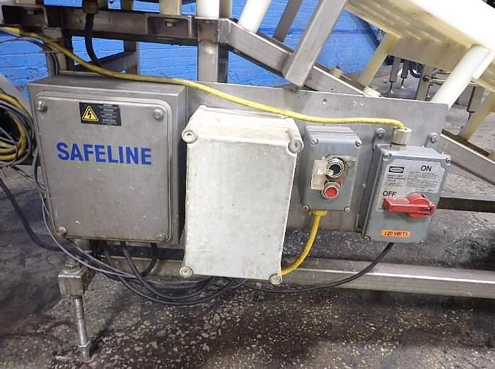 Used Mettler Toledo Safeline Metal Detector Incline Cleated Belt 14 Inches X 4 Inches High Aperture