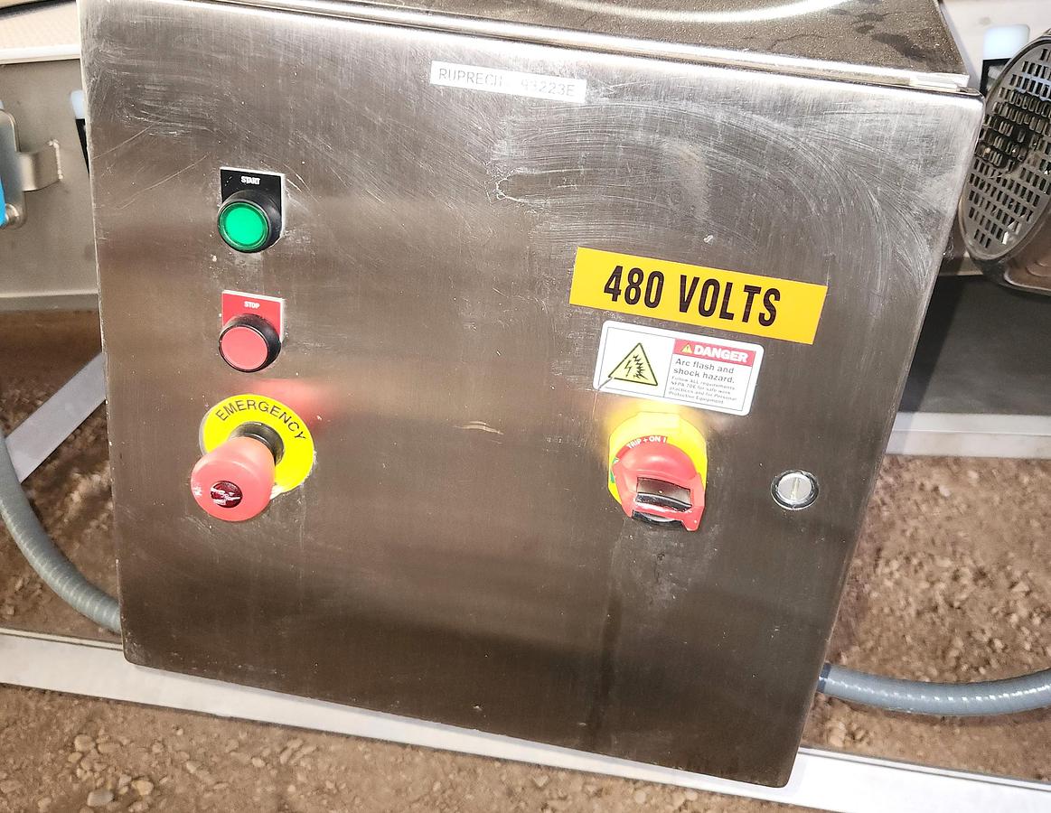 Used Friesens Stainless Steel Sanitary Incline Belt Conveyor 42 Inches X 235 Inches