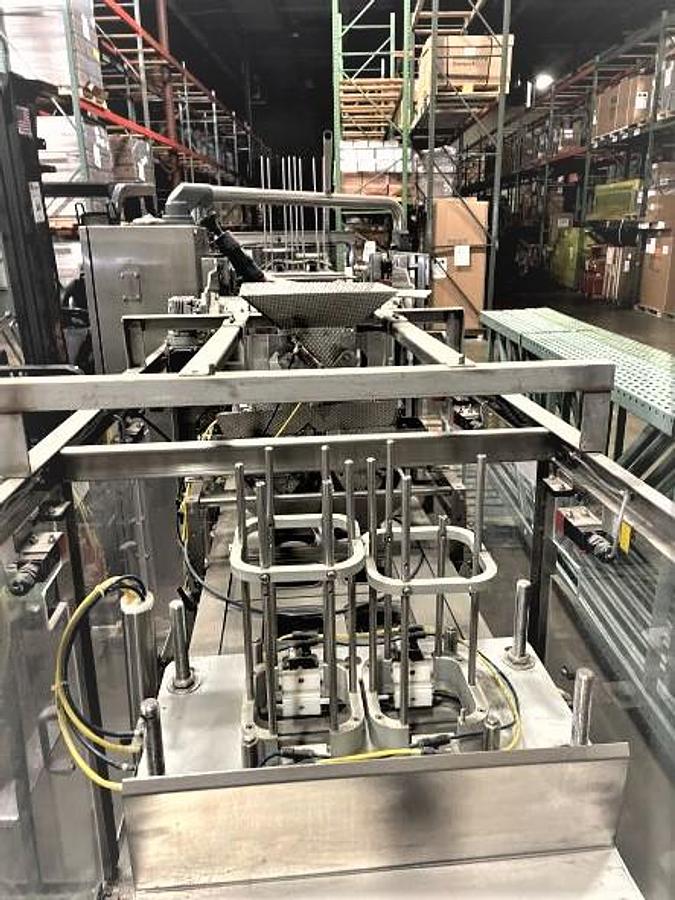 Used  Orics Model S-30 Dual Lane Automatic Cup/Tub/Bowl Filling Sealing Labeling System Complete 