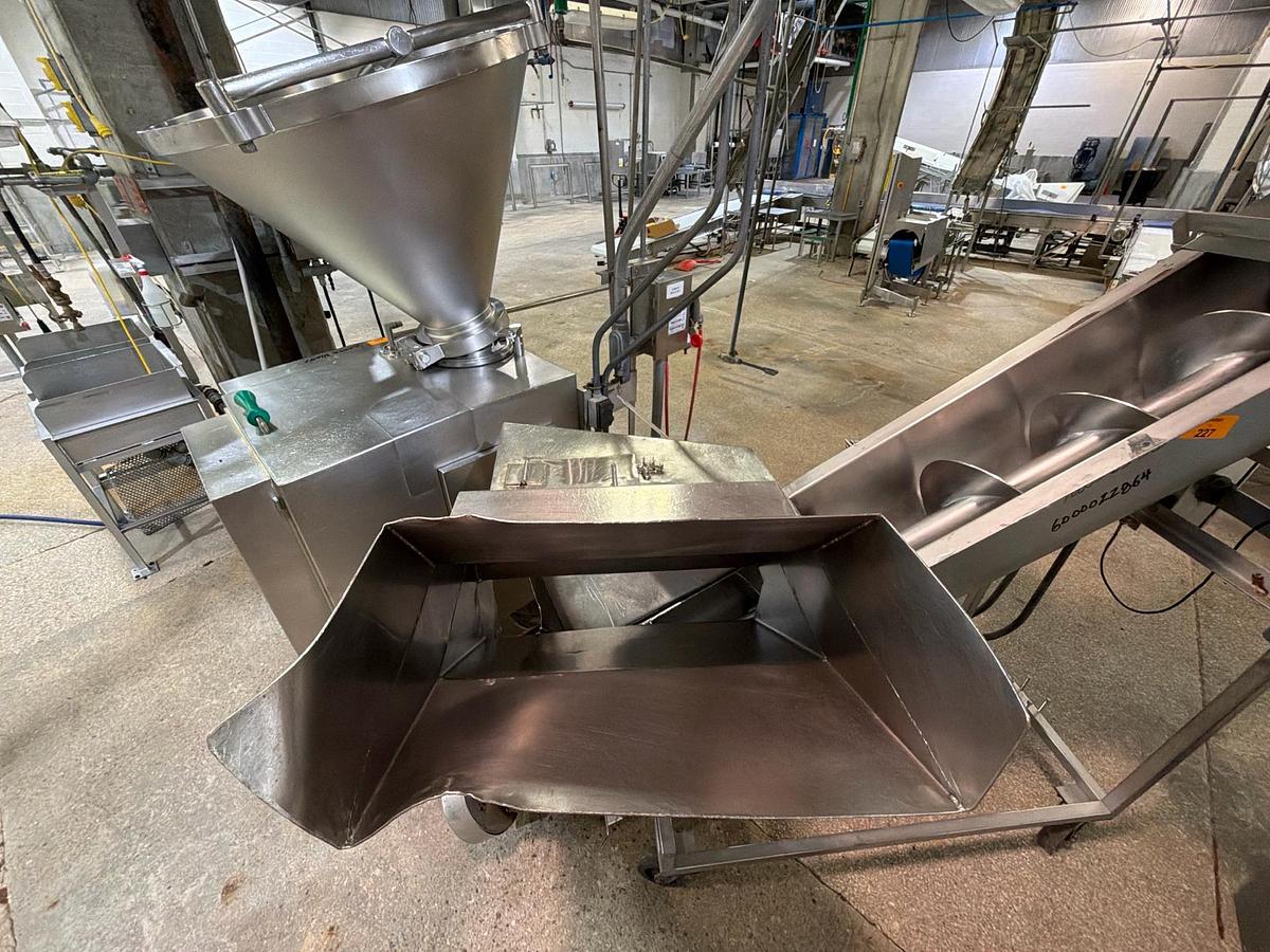 Used 12 Inch Diameter Stainless Steel Sanitary Incline Screw Conveyors