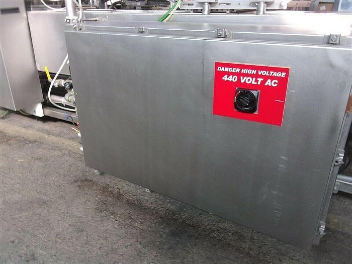 Used PMR Model 1300 Dual Lane Continuous Container Filler Sealer Lidder Stainless Steel Sanitary
