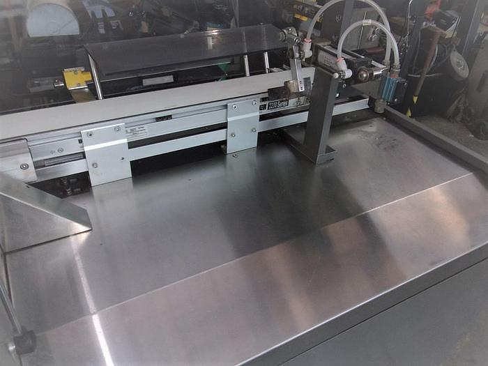 Used Dorner Inspection Conveyor 3 1/2 Inches Wide X 36 Inches Long with Markem 9840 Coder Stainless Steel