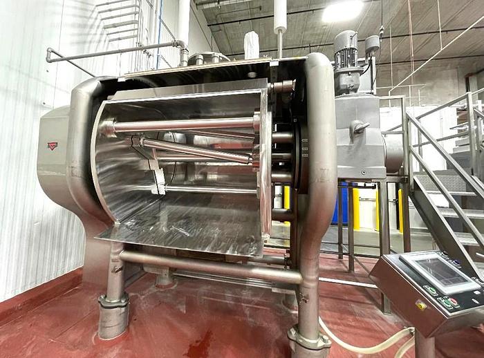 Used AMF 1300 Pound Stainless Steel Triple Roller Bar Mixer