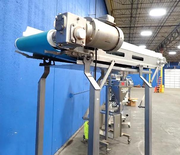 Used Dorner 14 Inch X 78 Inch Sanitary Blue Belt Conveyor