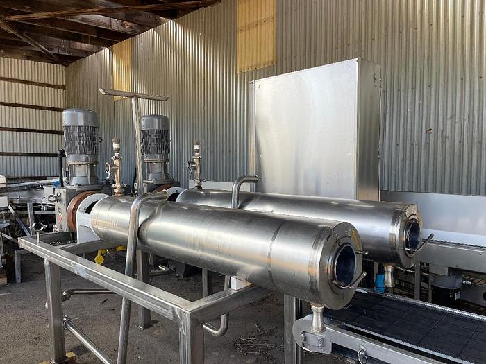 Used Chemetron Twin Tube Votator 6 X 72 Stainless Steel Sanitary