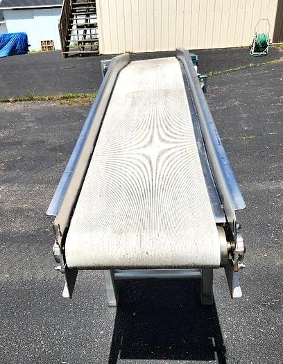 Used CHL Stainless Steel Incline Belt Conveyor 15 Inches X 103 Inches