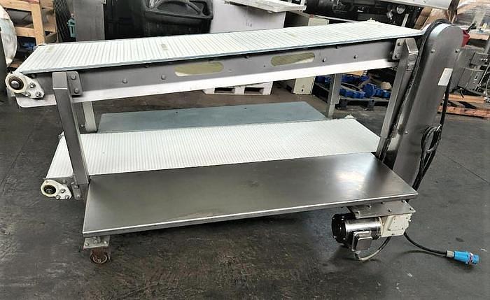 Used 18 Inch Intralox Dual Pack Off Conveyor Stainless Steel Sanitary