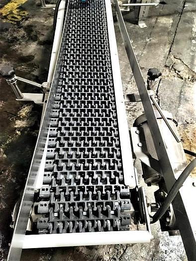 Used 10 Inch Wide X 199 Inch Long Spantech S Turn Intralox Belt Conveyor Stainless Steel Sanitary