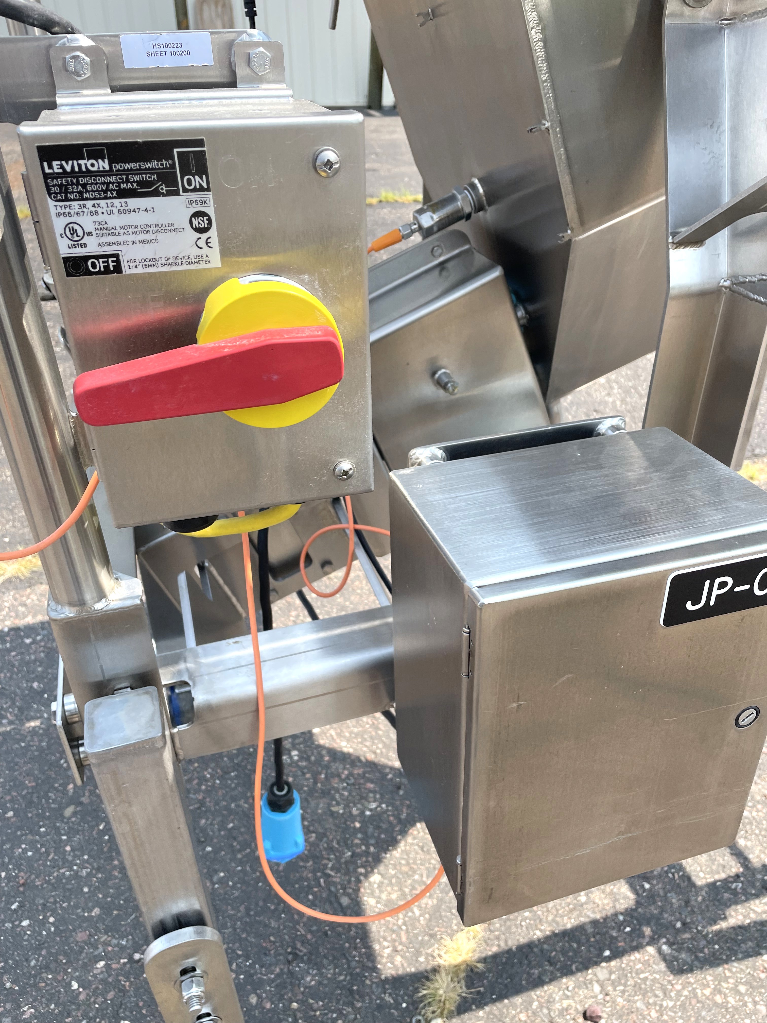 Used Loos Stainless Steel Sanitary 3 Inch Ingredient Feeder