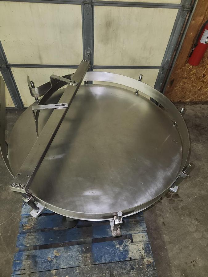 Used 40" Stainless Steel Lazy Susan Accumulation Table