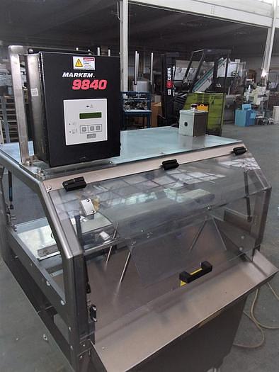 Used Dorner Inspection Conveyor 3 1/2 Inches Wide X 36 Inches Long with Markem 9840 Coder Stainless Steel